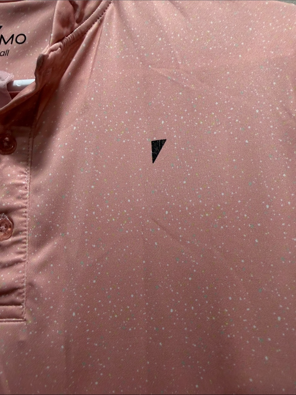 Primo Men’s Pink Short Sleeve Polo Shirt - Picture 3 of 4